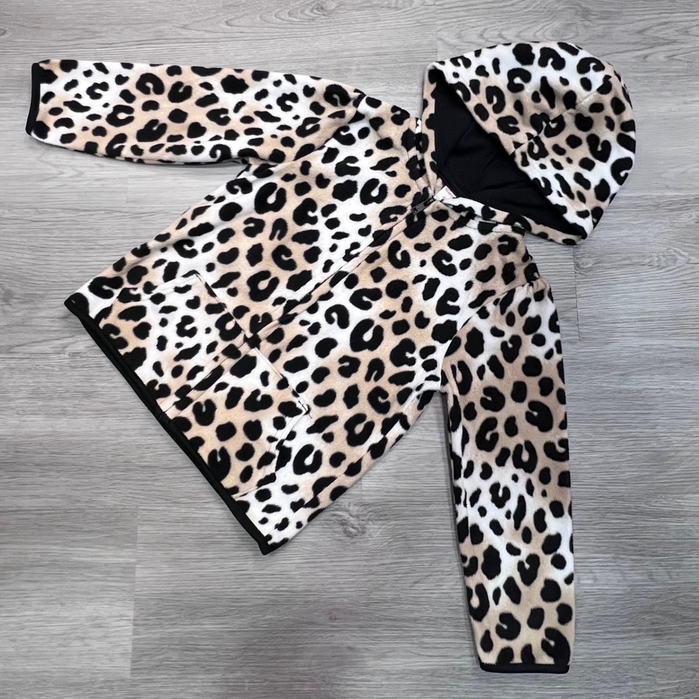 Toddler Girls Leopard Print Fleece Full Zip Jacket 4T Garanimals GTGF1649411